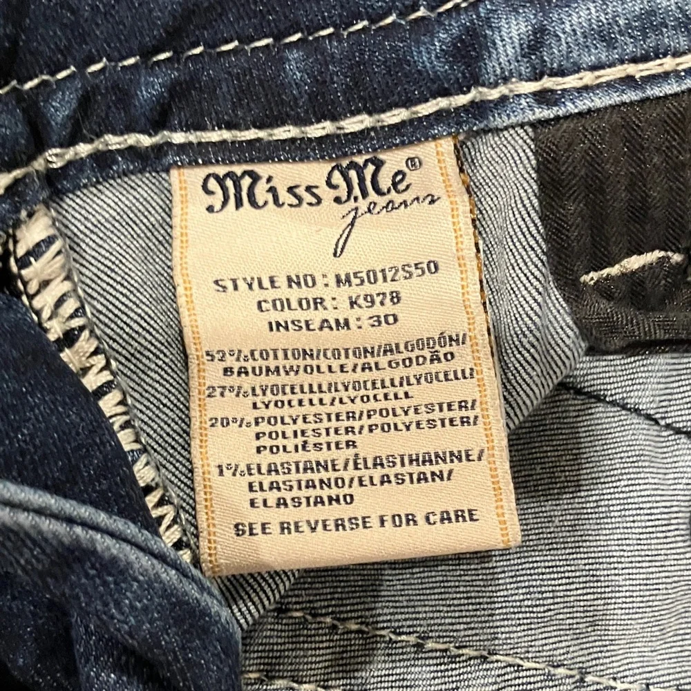 Miss Me Dark Blue Embellished Jeans - Picture 9 of 11